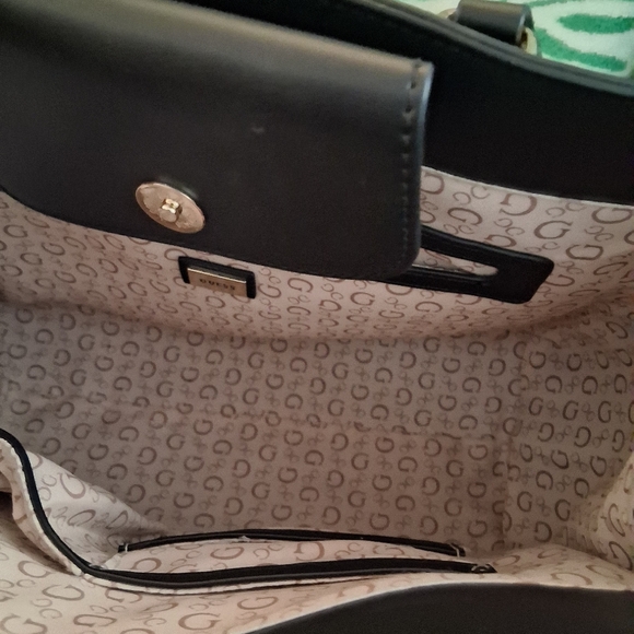 Guess Black Embossed Tote Bag - Picture 3 of 3